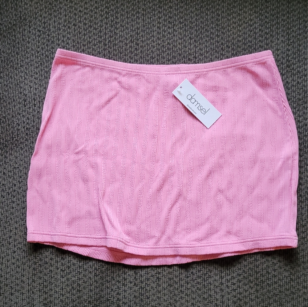 NWT Size L Pink Damsel Swim Skirt